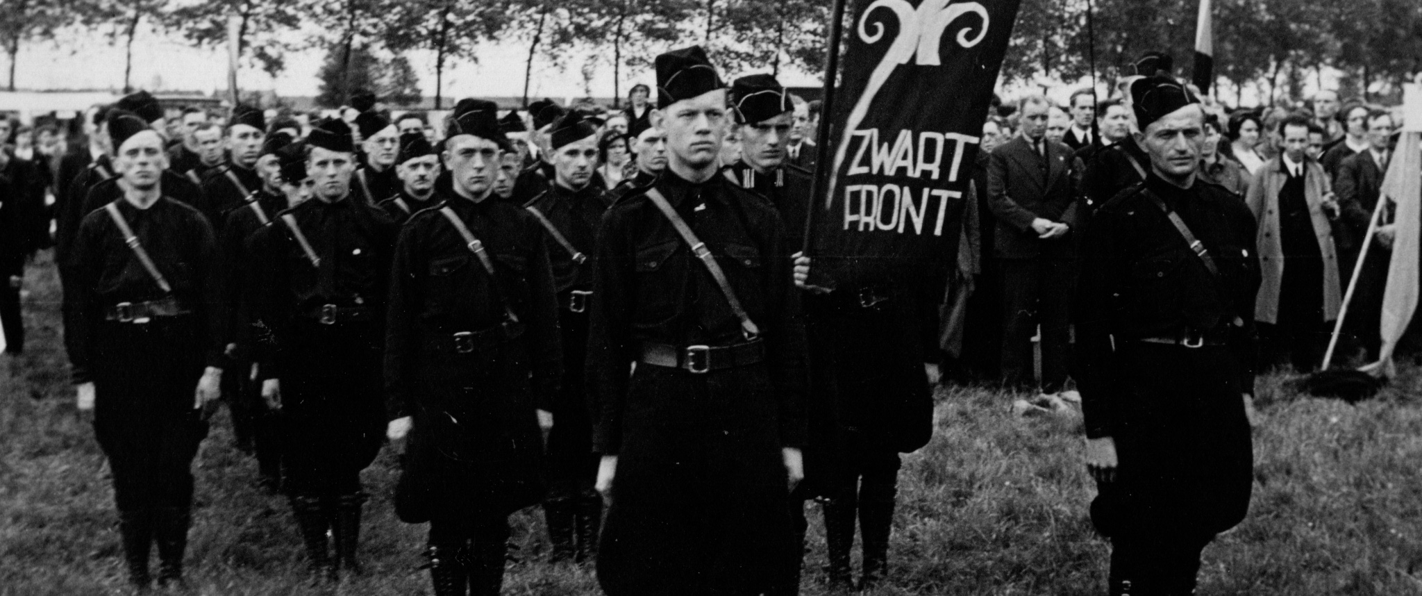 Fascism, Arnold Meijer, Zwart Front, Black front, Black Stormers, black shirts, Brabant, Oisterwijk, day of the country, weerkorps, militia, violence, politics, history